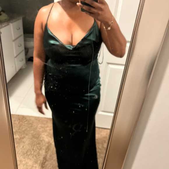 Selena Ruched Satin Mermaid
Dress - Picture 3 of 4